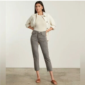 Everlane the 90’s cheeky crop gray denim